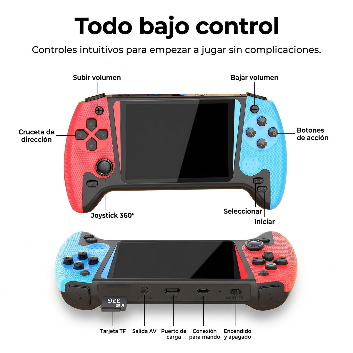 Consola Retro con 500 juegos integrados